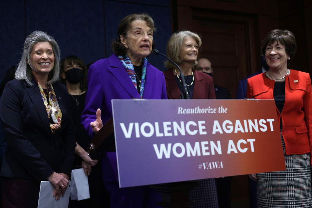 Women speak at Violence Against Women Act event