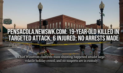Police tape blocks downtown street after shooting