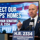 Politician speaking at podium about H.R. 2334
