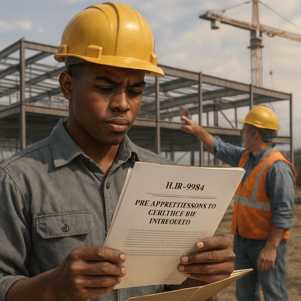 H.R. 9684: Pre-Apprenticeships to Hardhats Act Introduced