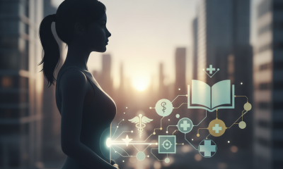Silhouette of a woman against a city skyline, symbolizing maternal health and treatment — Maternal Access to Treatment Act