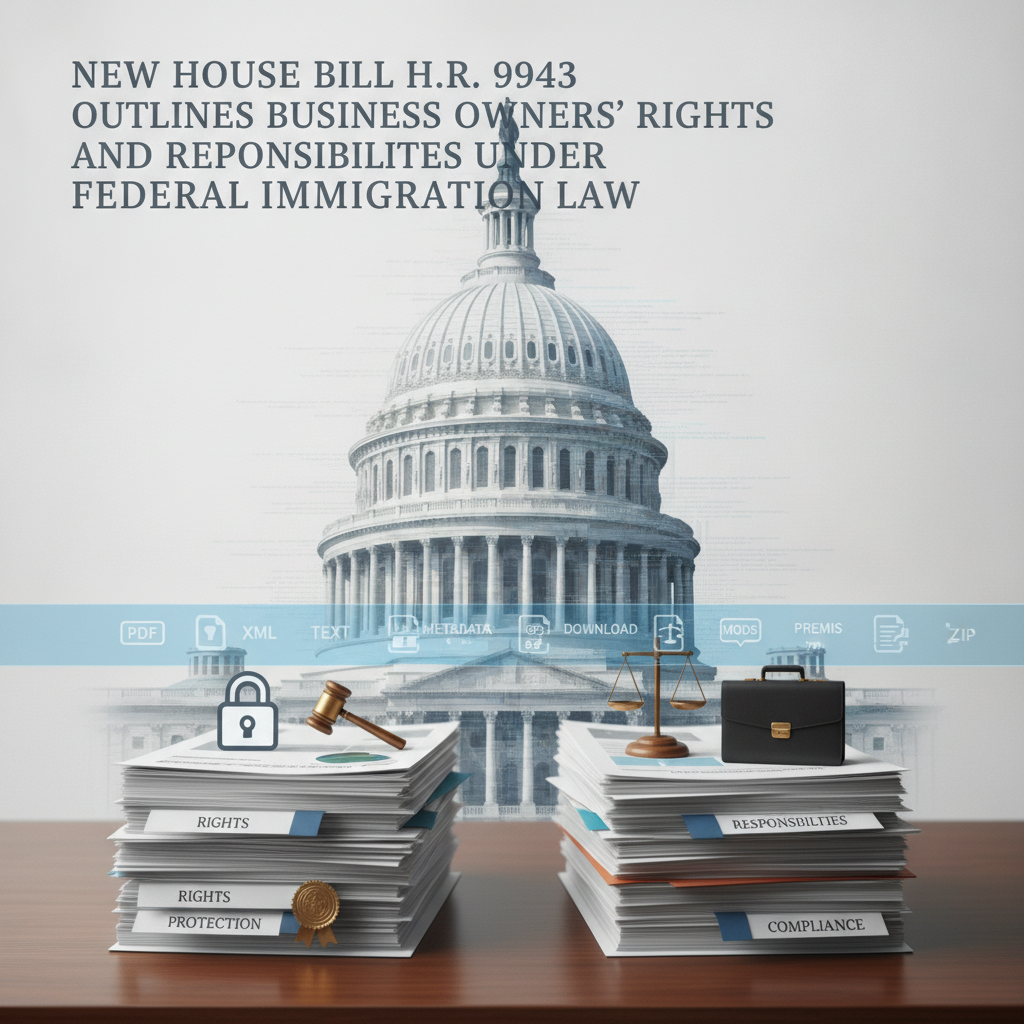 New House Bill H.R. 9943 Outlines Business Owners' Rights and Responsibilities Under Federal Immigration Law