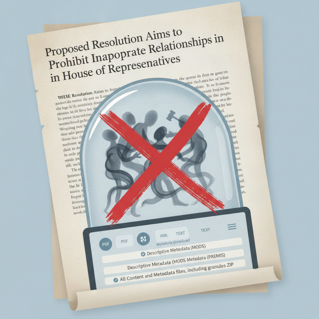 Proposed Resolution Aims to Prohibit Inappropriate Relationships in House of Representatives