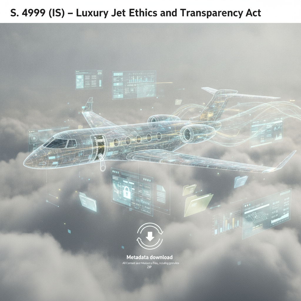 S.&nbsp;4999&nbsp;(IS) - Luxury Jet Ethics and Transparency Act