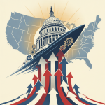 Illustration depicting the U.S. Capitol with arrows symbolizing progress and — Strengthening America’s Turning Point Act