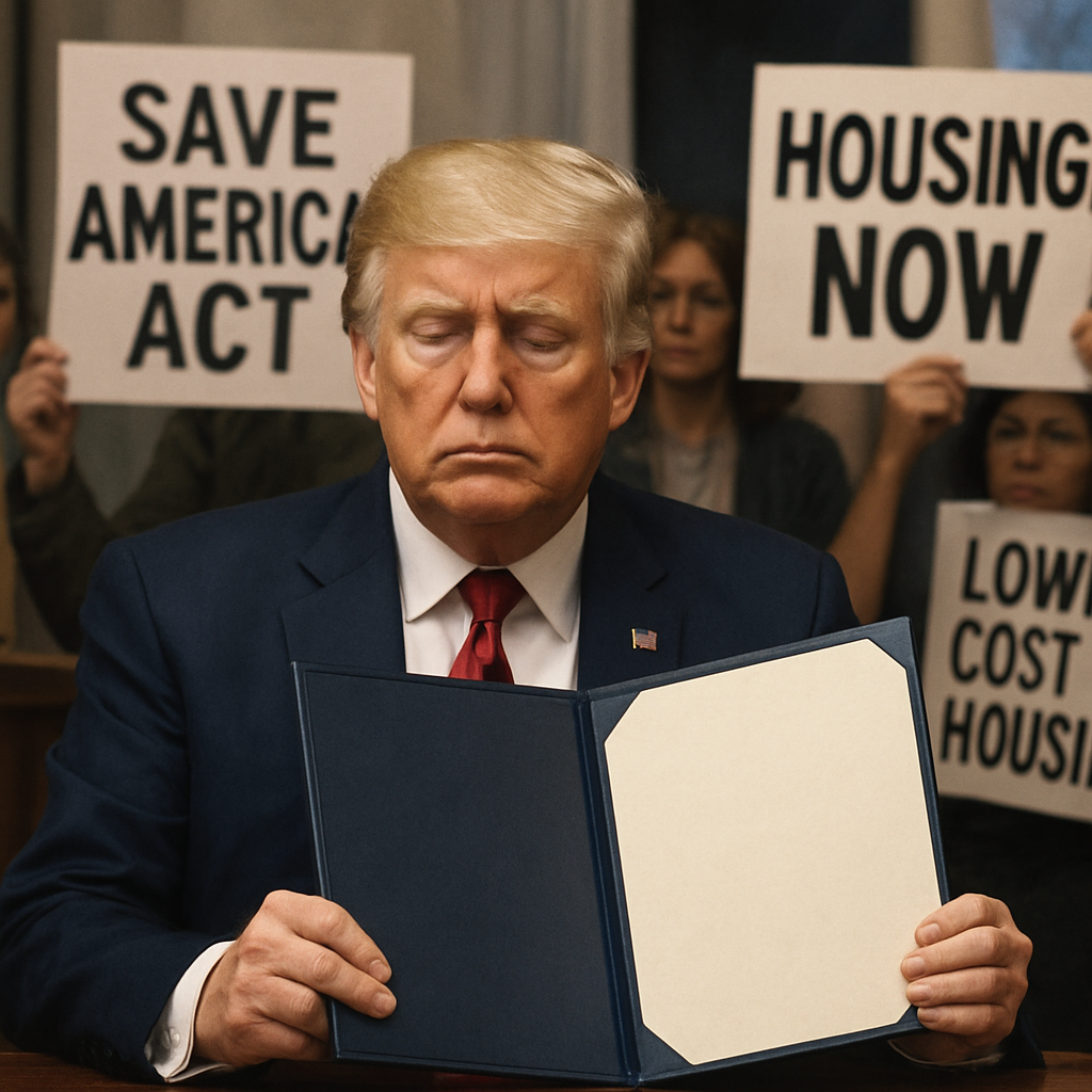 Trump Declines to Sign Housing Bill Amid Protest Over SAVE America Act