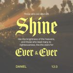 Text from Daniel 12:3 with a sunlit background, emphasizing wisdom and righteousness. — Daniel 12 3