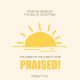 Yellow sunrise illustration with Psalm 113:3 praise message