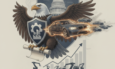 Graphic representing the Automotive National and Economic Security Act for domestic vehicle supply chain security.