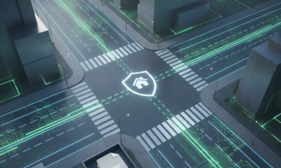 A digital illustration of a city intersection with road safety features and infrastructure el — Building Safer Streets Act