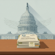 Stack of documents labeled H.R. 8469 in front of the U.S. Capitol building, symbolizing military construction an — HR 8469
