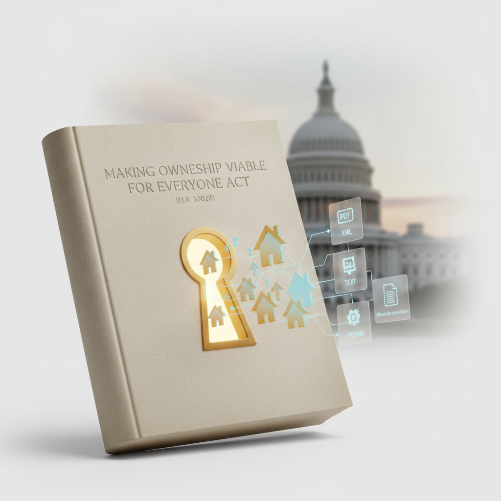 Congressional Records Show Introduction of 'Making Ownership Viable for Everyone Act' (H.R. 10028)