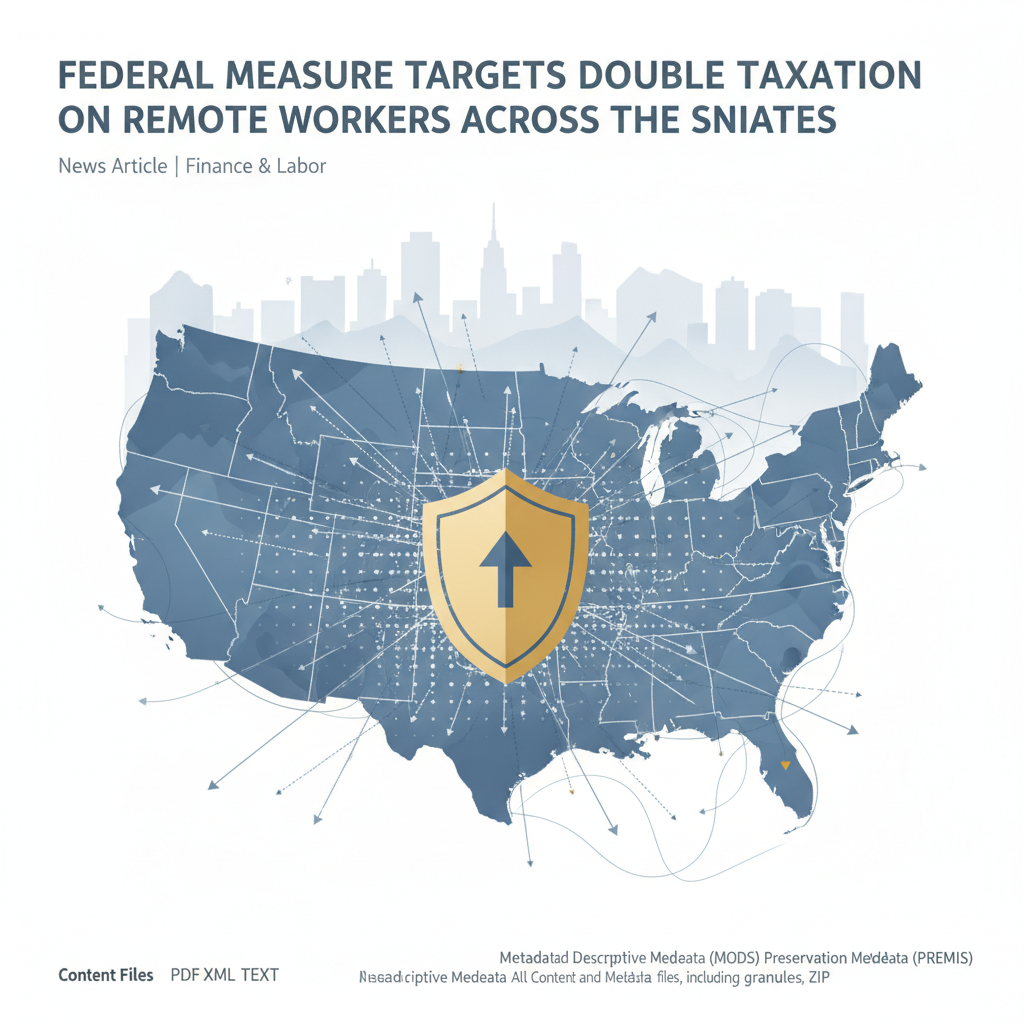 Map of the United States highlighting states with double taxation issues for remote — multi-state worker tax fairness act