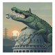 A large, mechanical alligator holding a wrench and money sits atop a government building, symbolizing the GATOR Act of 2026.
