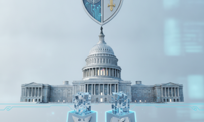 Graphic depicting the U.S. Capitol building with symbols representing national security and State D — House passes HR 8595