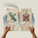 Hands holding torn papers with California's emission regulations and a crossed-out Capitol bu — house joint resolution 211