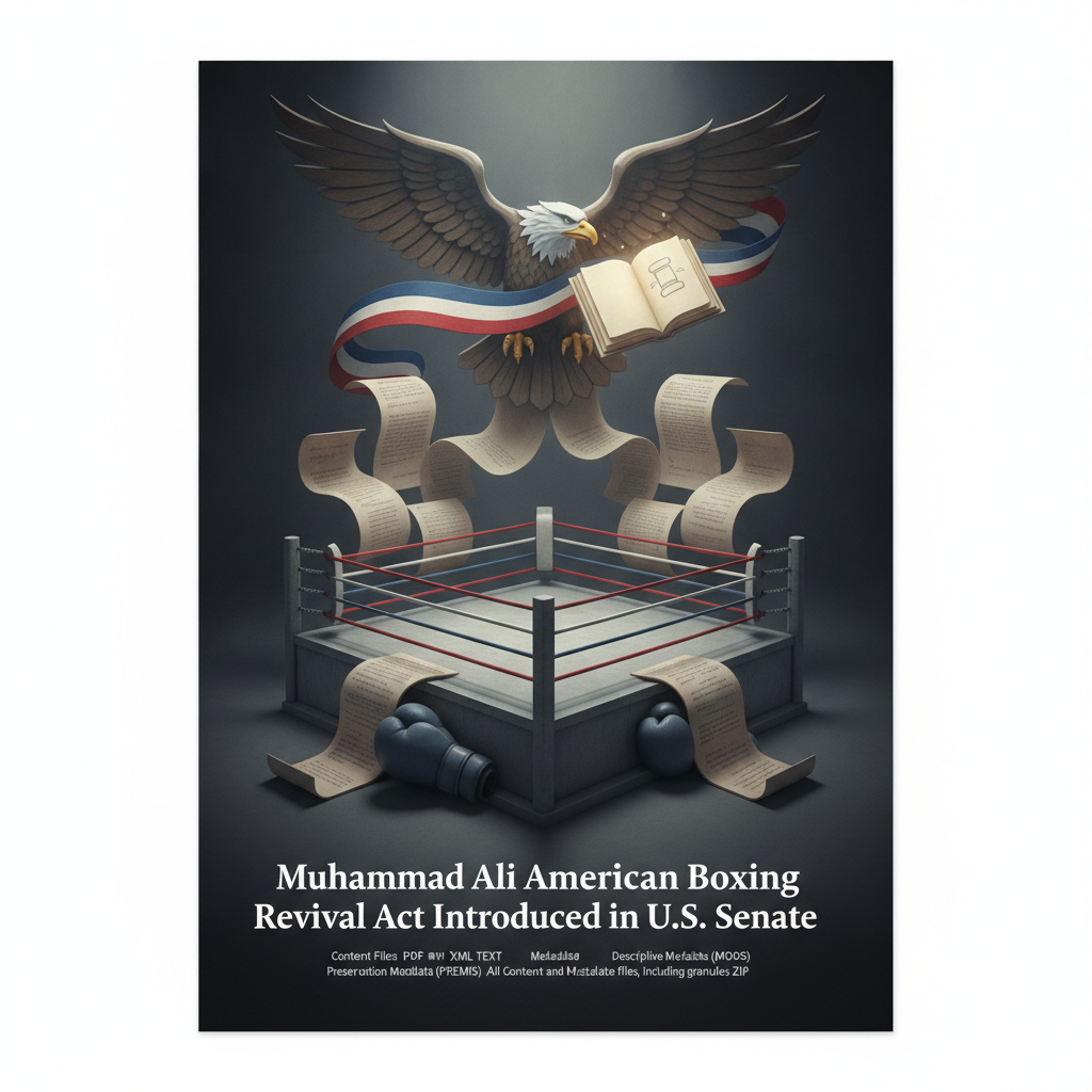 Muhammad Ali American Boxing Revival Act Introduced in U.S. Senate