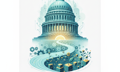 U.S. Capitol with digital network overlay representing the Open-Source AI Leadership Act.