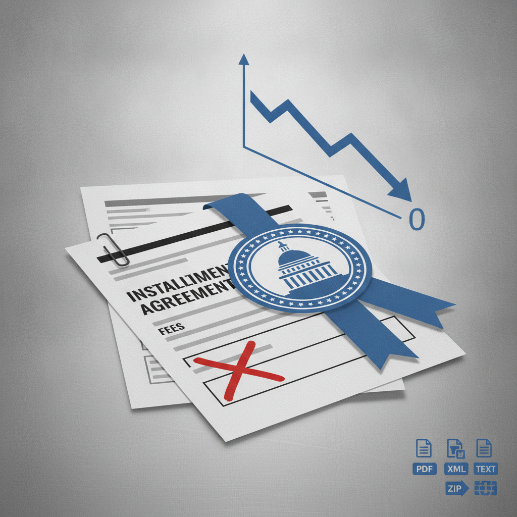Senate Bill Proposed to Eliminate IRS Installment Agreement Fees for Taxpayers