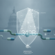 A digital shield with '340B' and icons representing transparency and data management, s — 340b drug pricing program reform