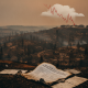Burnt landscape from the Spokane wildfire with documents scattered, illustrating con — Spokane wildfire property insurance