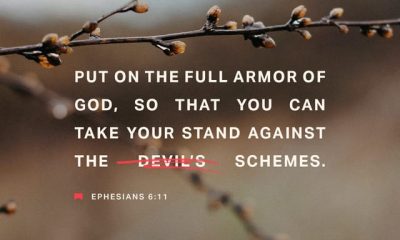 Text from Ephesians 6:11 encouraging believers to wear the armor of God against challenges, with — Ephesians 6 11 meaning