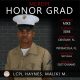 Marine Corps honor graduate portrait with details Maliki M. Haynes — Maliki Haynes Marine Corps honor graduate