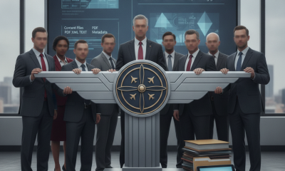 Group of officials in suits standing around a large model of a post office sign, sy — Tuskegee Airmen Memorial Post Office