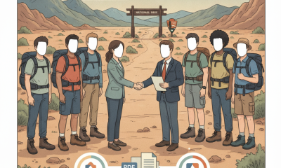A group of bipartisan lawmakers and outdoor enthusiasts shake hands at a national p — National Public Lands Day resolution