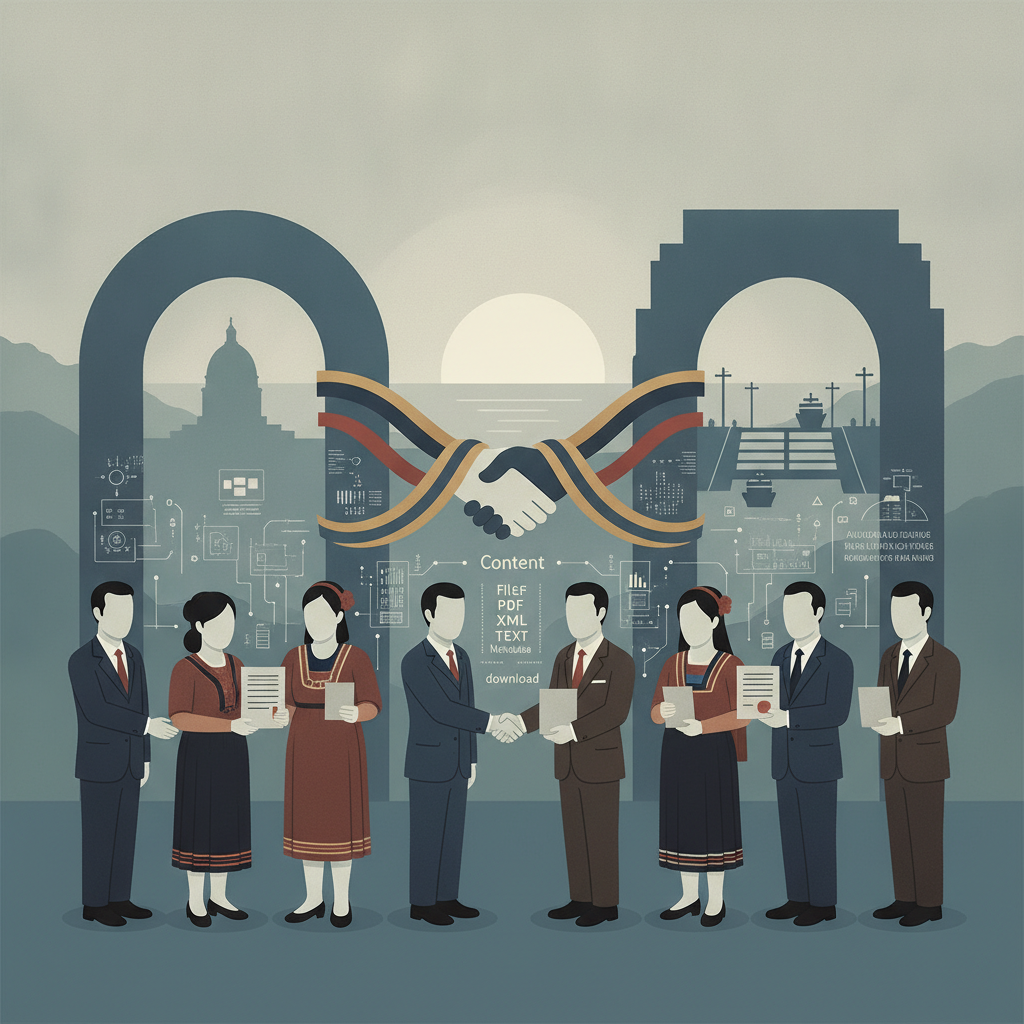 Illustration depicting a handshake between representatives symbolizing the Missouri Panama State Partnership Program miles…