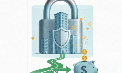 An illustration of a padlock over a cityscape with a piggy ban — No Federal Taxpayer-Funded Housing for Illegal Aliens Act
