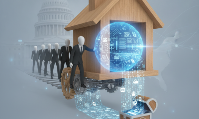 Illustration of a wooden house with a digital gl — Centralized Reimbursement for Upgraded Innovative Service Equipment Act