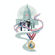 Illustration depicting the West Haven VA Medical Center renaming with a Medal of Honor and a group of people in front of a…