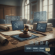 A wooden gavel on a table surrounded by digital documents and tablets, symboliz — Representative Chuck Edwards allegations