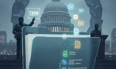 Digital representation of House Resolution 1399 with the U.S. Capitol in the background, showcasing various document formats.