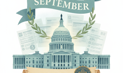 Illustration depicting the U.S. Capitol with a banner for September 2026 and House Res — House Resolution 1502 Peace Month