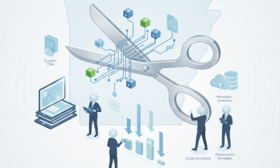 Illustration depicting the Small Business Audit Correction Act with scissors cutting through data and charts, symbolizing…