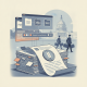 Illustration depicting documents and digital files related to the HR 10167 Common Cents Act with the U.S. Capitol in the b…
