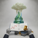 Illustration of the U.S. Capitol with smoke and a gavel, symbolizing the Methane Pollution Accountability Act.