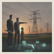 Three figures, including a child, observe high voltage power lines again — health effects of high voltage power lines Ohio