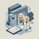 Illustration depicting the concept of prison education reform with in — Promoting Reentry through Education in Prisons Act