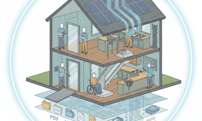 Illustration of a modern home showcasing accessibility features like zero- — Home Accessibility Improvements Inclusion Act