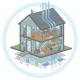 Illustration of a modern home showcasing accessibility features like zero- — Home Accessibility Improvements Inclusion Act
