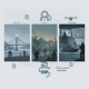 Illustration depicting border security themes with silhouettes of fi — Northern Border Security Enhancement and Review Act