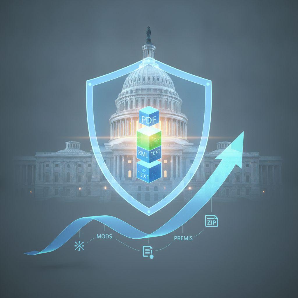 Graphic illustrating the Protecting Investors Personally Identifiable Information Act with a shield and upward arrow in fr…
