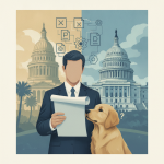 Rep. Nancy Mace speaks at a microphone regarding the PUPPS Act dog research bill.