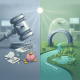 Illustration contrasting old mosquito abatement funding with renewed funding under the SMASH 2.0 Act, featuring a gavel an…