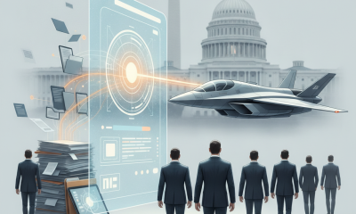 A digital illustration showing a futuristic jet flying over the U.S — Ready Reserve Force Modernization Accountability Act