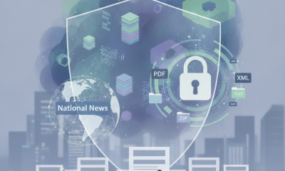 Illustration depicting data protection with people discussing around digital files and — Ratepayer Protection Act HR 9340