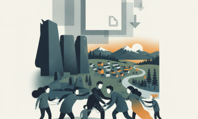 Illustration depicting a diverse group of people working together in a scenic — stop corporate takeovers of physicians act
